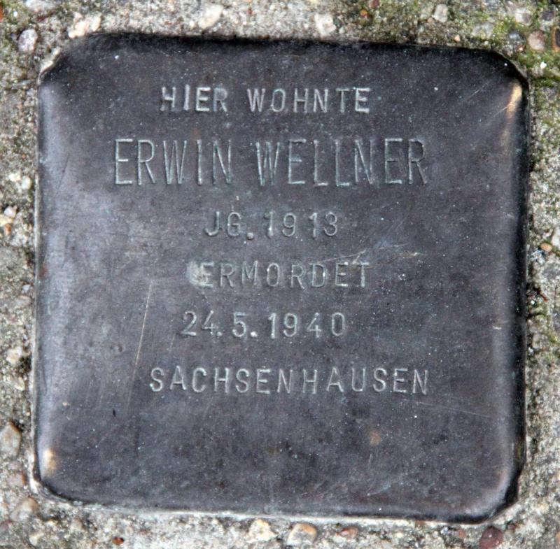 Stolperstein für Erwin Wellner.