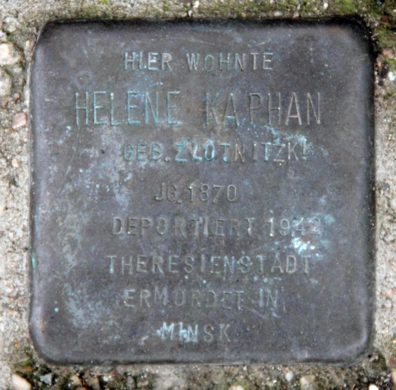 Stolperstein für Helene Kaphan.
