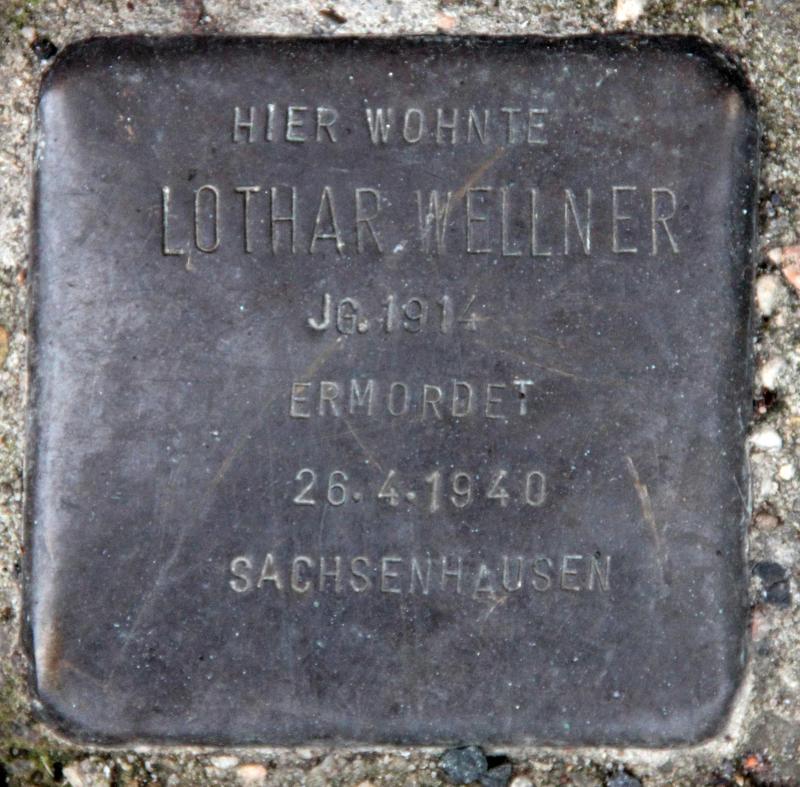 Stolperstein für Lothar Wellner.