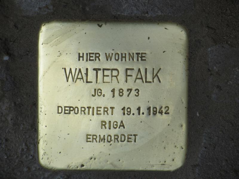 Stolperstein Walter Falk© H.-J. Hupka, 2013