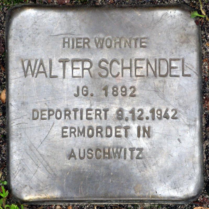 Stolperstein für Walter Schendel
