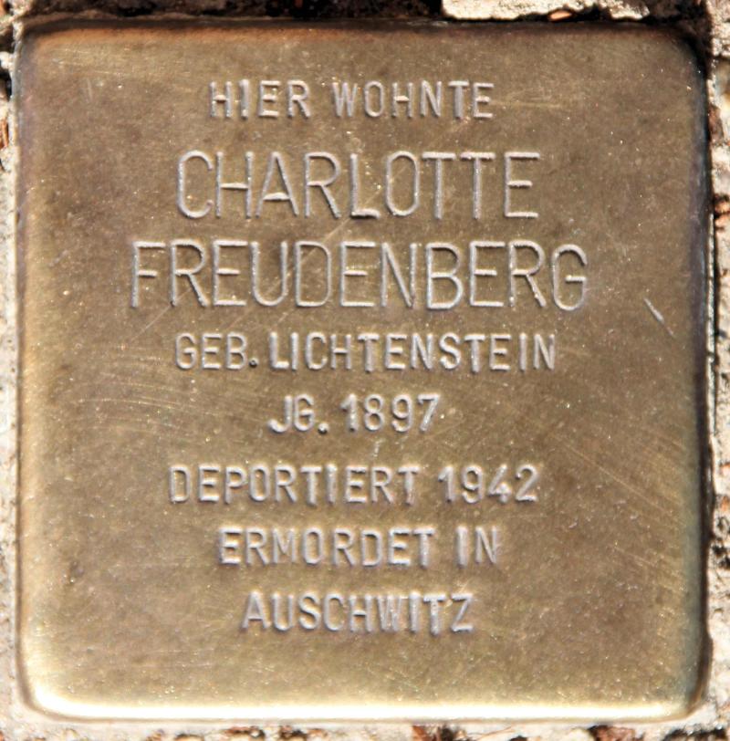 Stolperstein für Charlotte Freudenberg.
