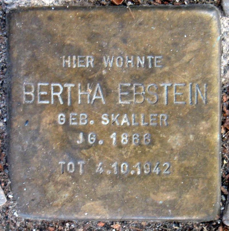Stolperstein für Bertha Ebstein.