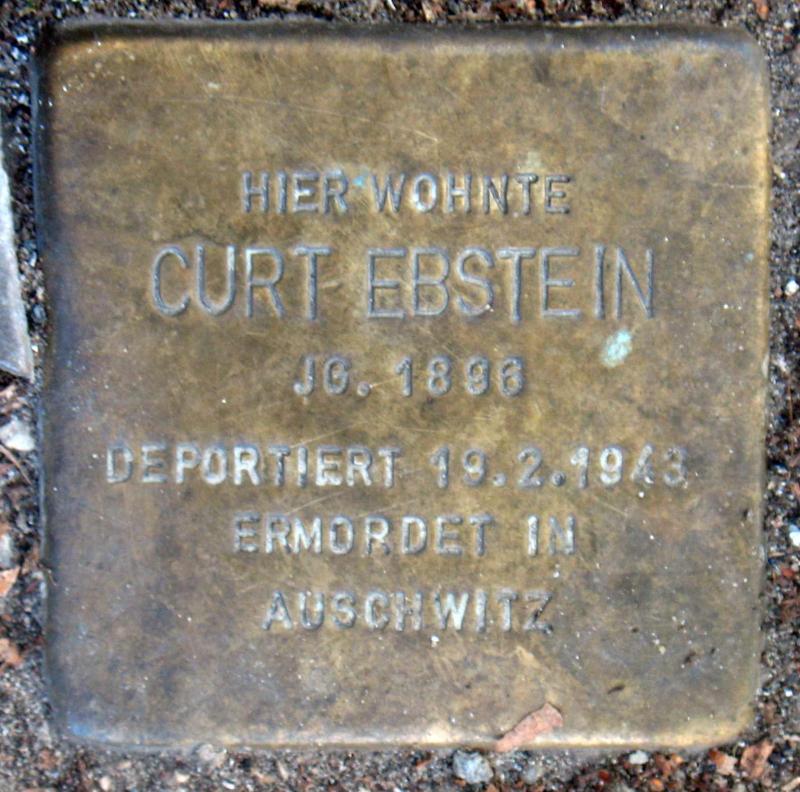 Stolperstein für Curt Ebstein.