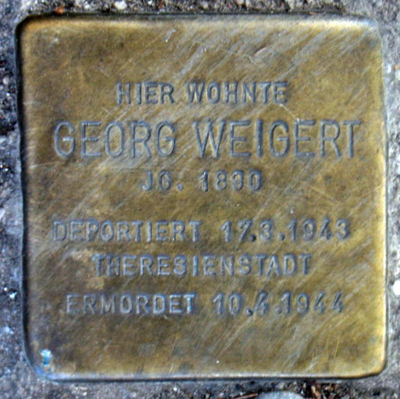 Stolperstein für Georg Weigert.