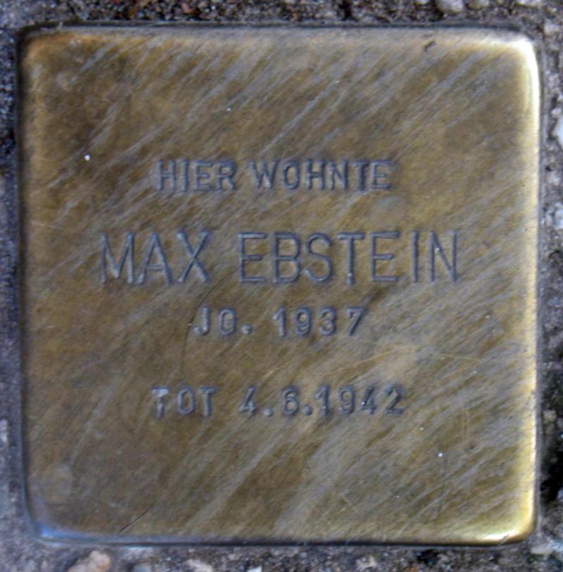 Stolperstein für Max Ebstein.