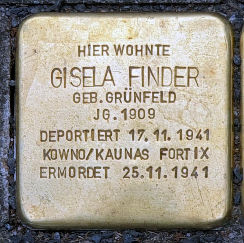 Stolperstein Gisela Finder @ OTFW 