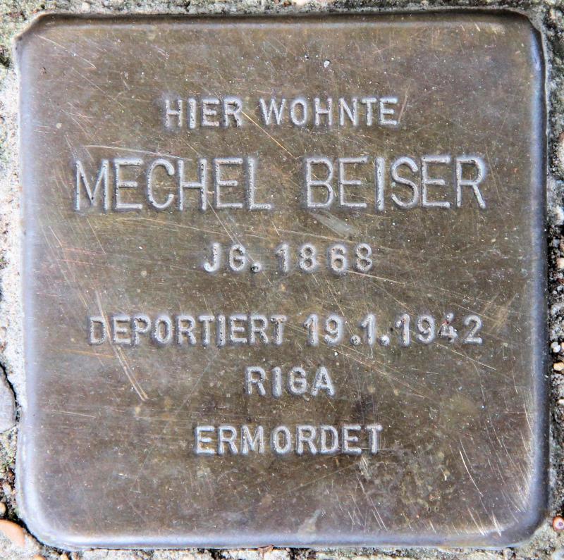 Stolperstein für Mechel Beiser.
