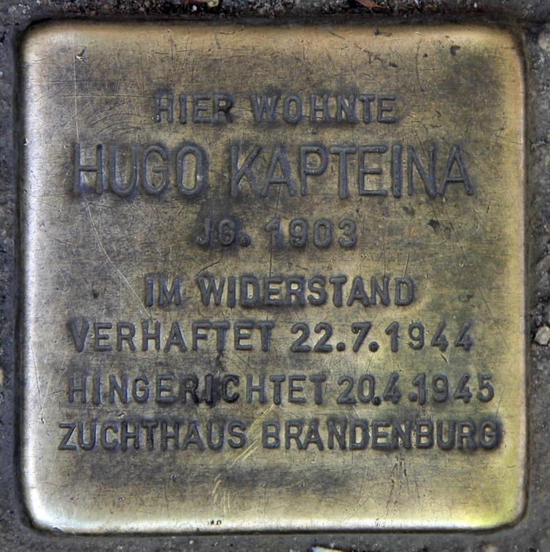 Stolperstein für Hugo Kapteina.