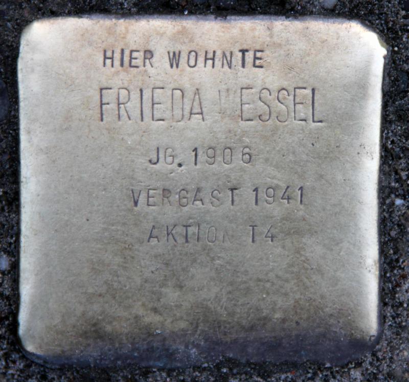 Stolperstein für Frieda Wessel.