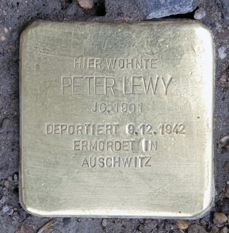 Stolperstein für Peter Lewy, Foto: OTFW