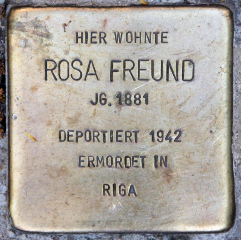 Stolperstein für Rosa Freund.