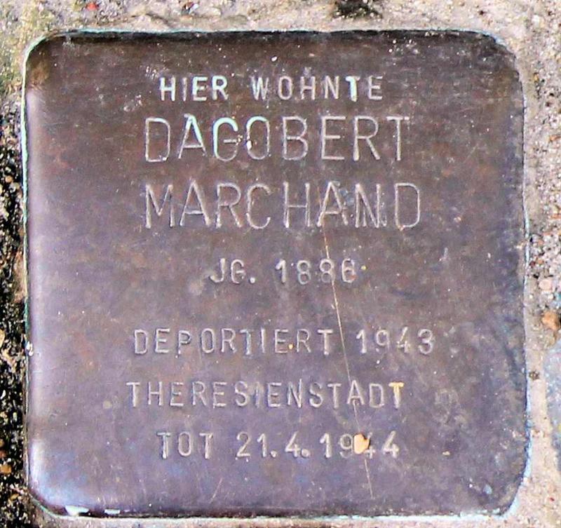 Stolperstein für Dagobert Marchand.