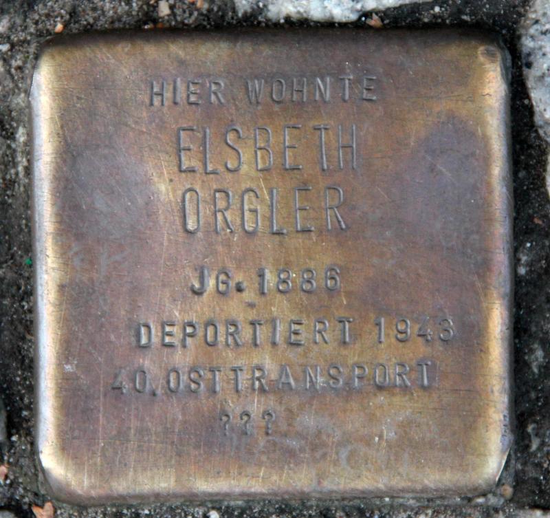 Stolperstein für Elsbeth Orgler.