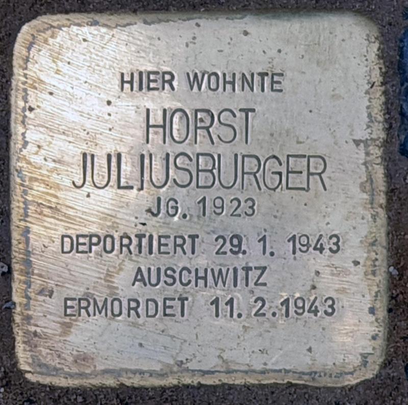 Stolperstein für Horst Juliusberger © OTFW