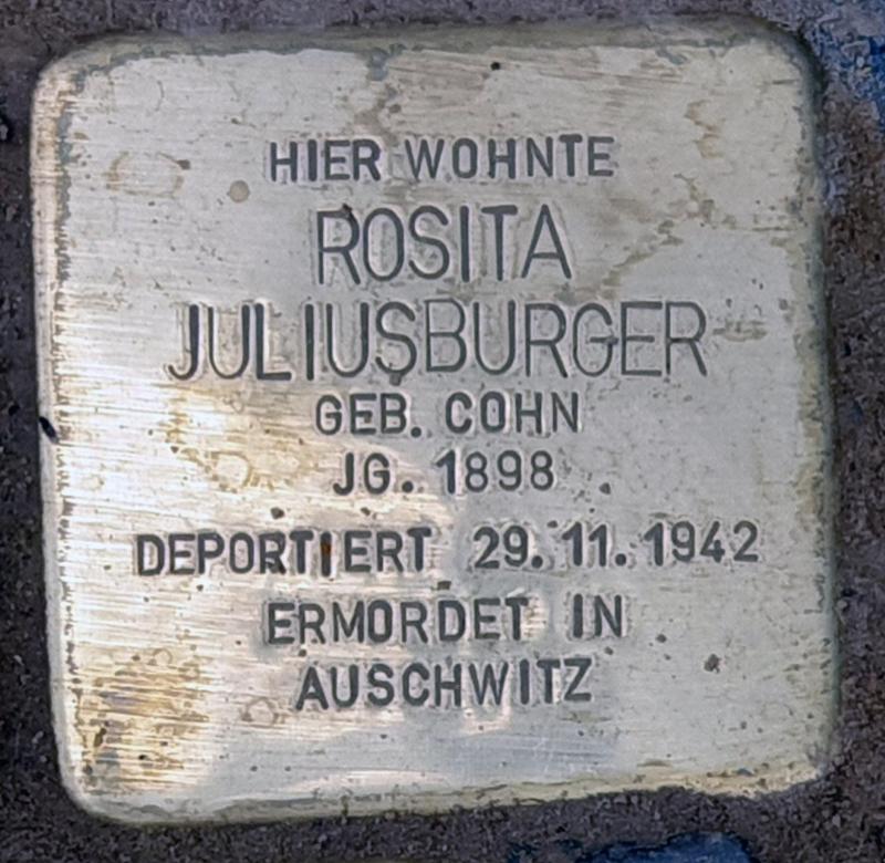 Stolperstein für Rosita Juliusburger © OTFW