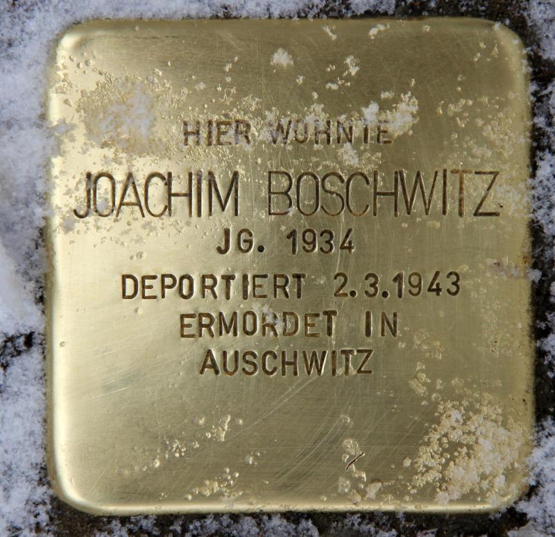 Stolperstein für Joachim Boschwitz © OTFW