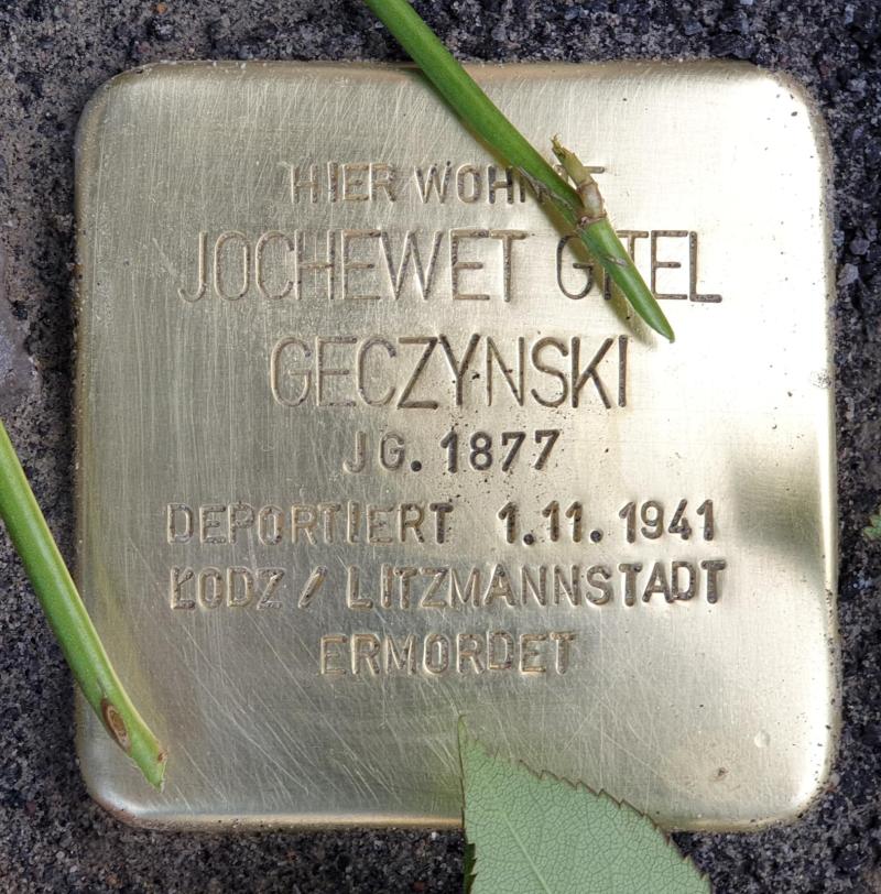 Stolperstein für Jochewet Gitel Geczynski © OTFW 