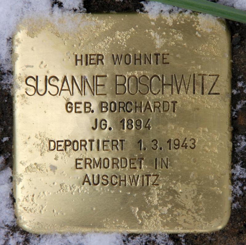 Stolperstein für Susanne Boschwitz © OTFW