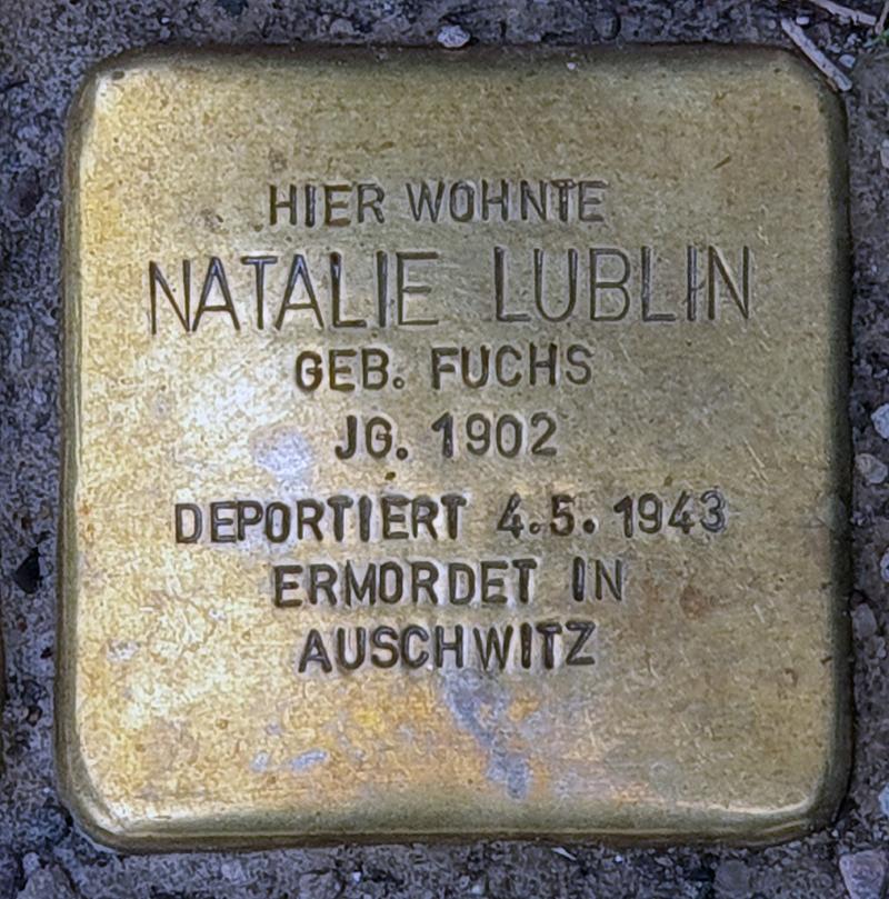 Stolperstein für Natalie Lublin © OTFW
