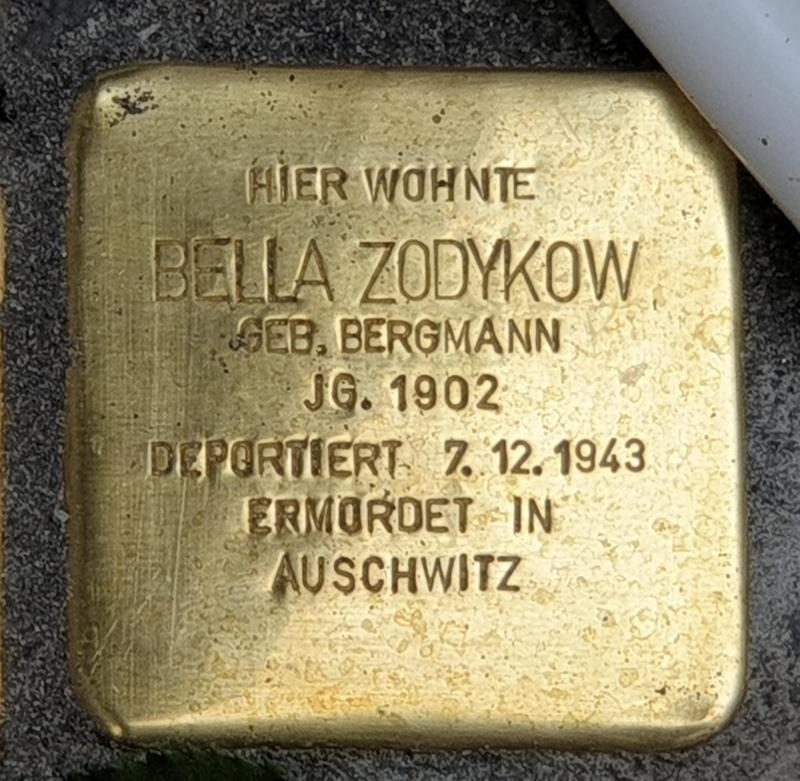 Stolperstein für Bella Zodykow © OTFW
