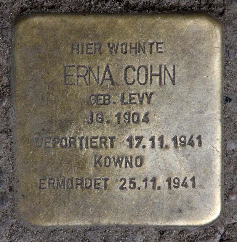 Stolperstein Erna Cohn © OTFW