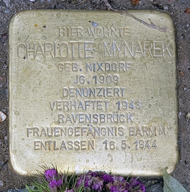 Stolperstein für Charlotte Mynarek
