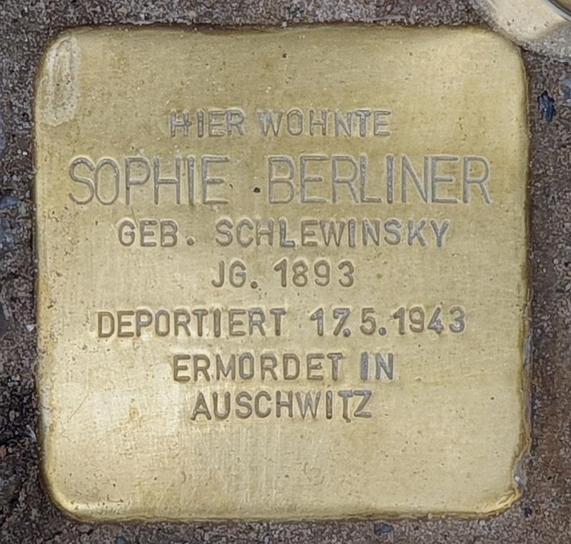 Stolperstein für Sophie Berliner