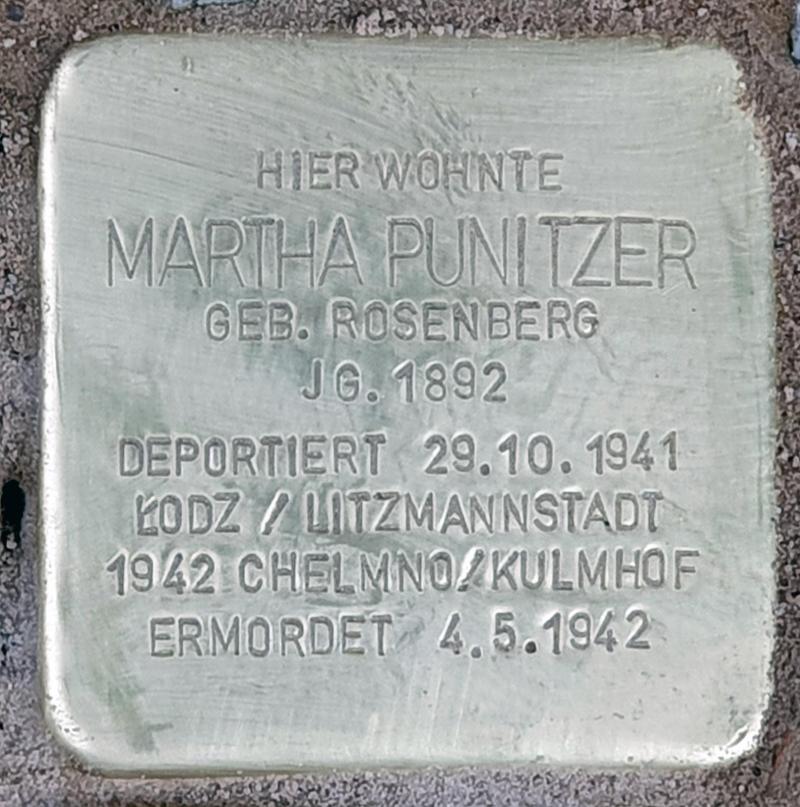 Stolperstein für Martha Punitzer © OTFW