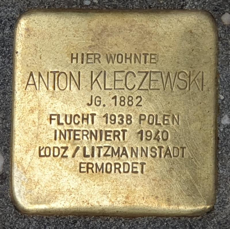 Stolperstein für Anton Kleczewski © OTFW