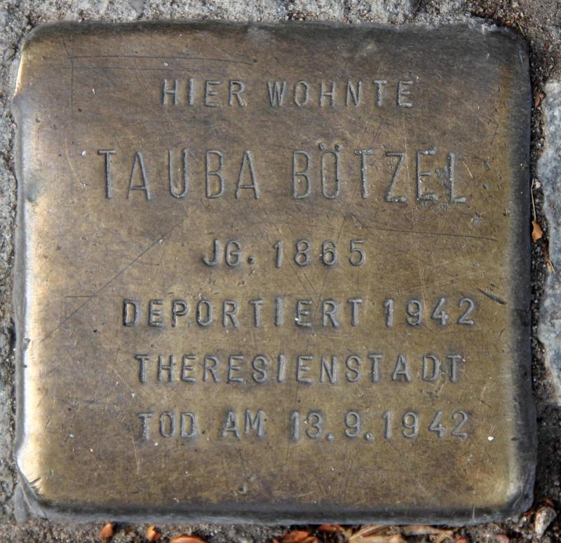 Stolperstein für Tauba Bötzel.