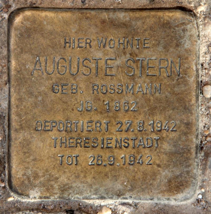 Stolperstein für Auguste Stern.