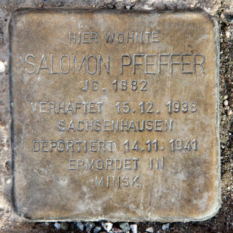 Stolperstein für Salomon Pfeffer.