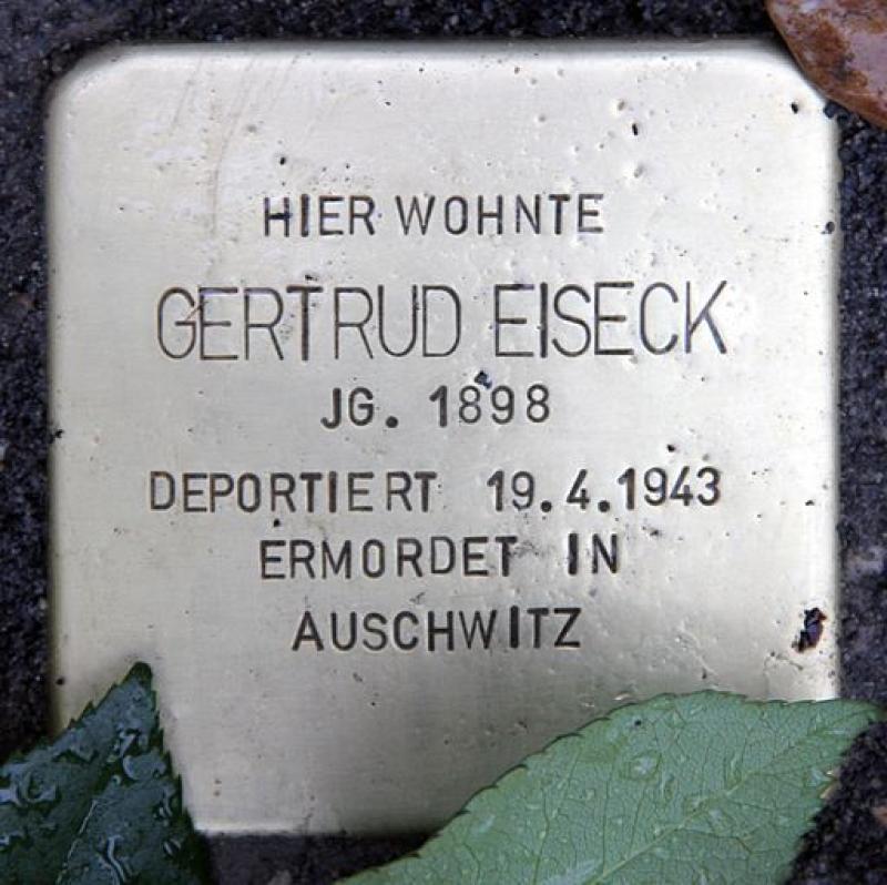 Stolperstein für Gertrud Eiseck © OTFW