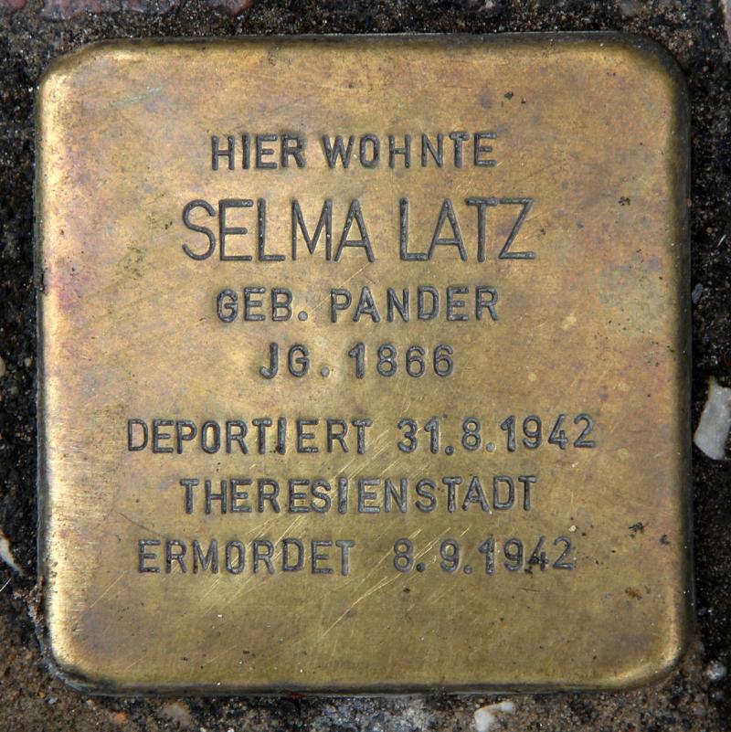 Stolperstein für Selma Latz