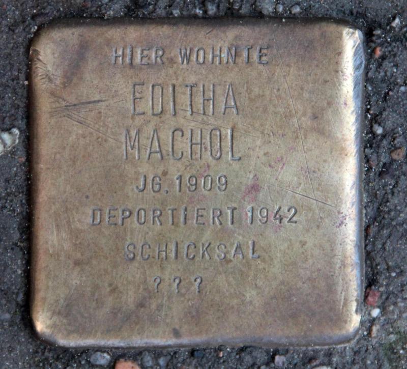 Stolperstein für Editha Machol.