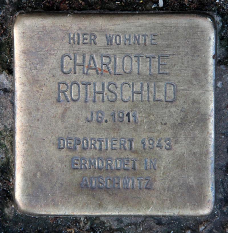 Stolperstein für Charlotte Rothschild.
