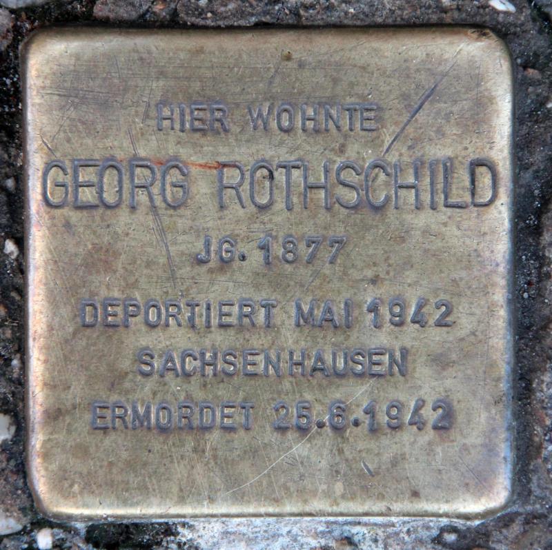 Stolperstein für Georg Rothschild.