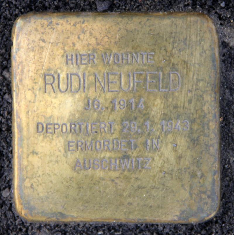 Stolperstein für Rudi Neufeld © OTFW