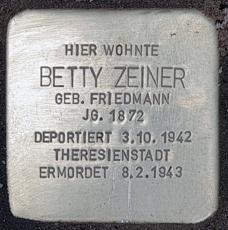 Stolperstein für Betty Zeiner © OTFW