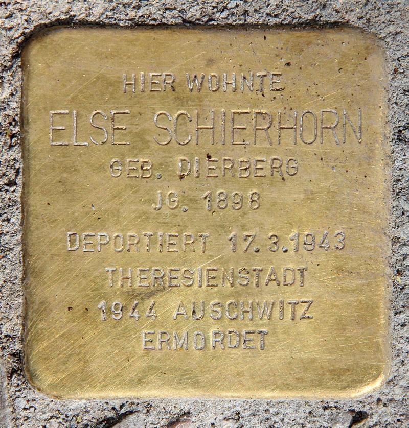 Stolperstein Else Schierhorn © OTFW