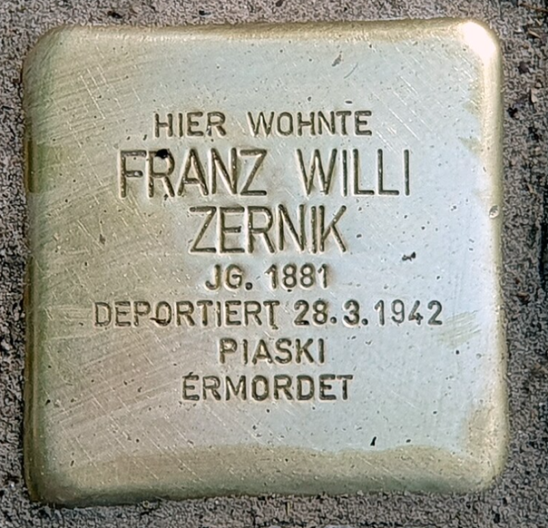 Stolperstein für Franz Willi Zernik © OTFW