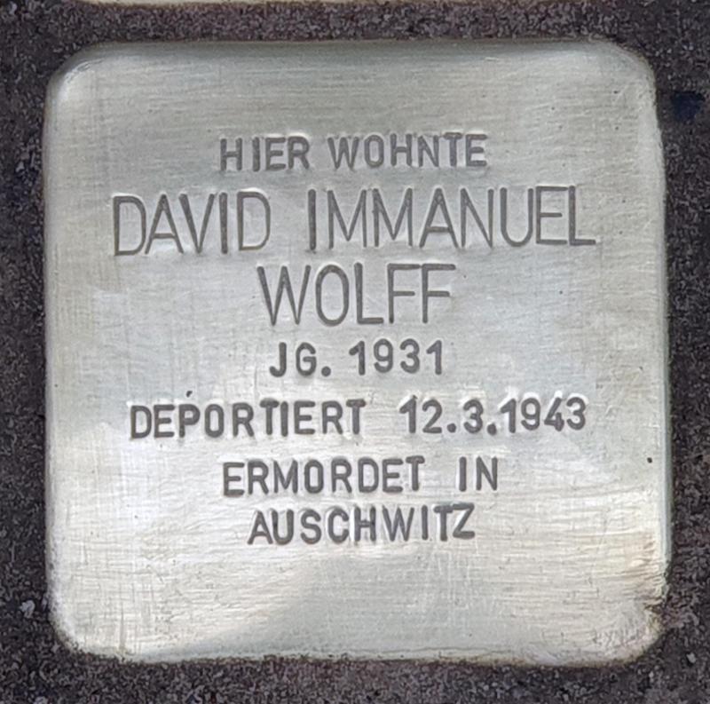 Stolperstein für David Immanuel Wolff © OTFW