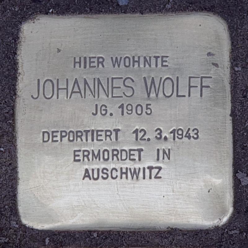 Stolperstein für Johannes Wolff © OTFW