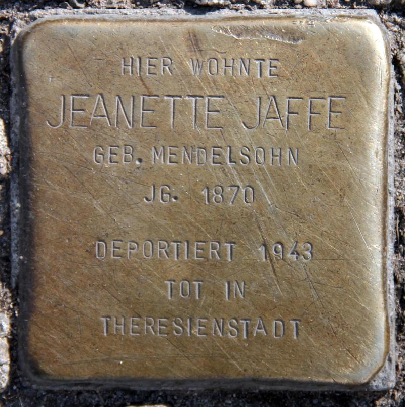 Stolperstein für Jeanette Jaffé.