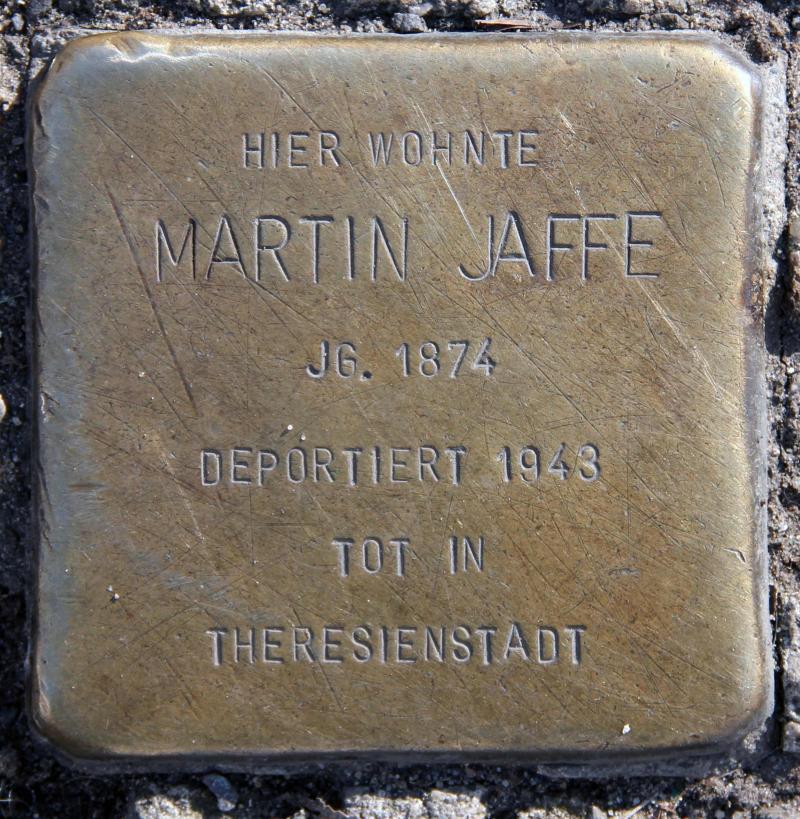 Stolperstein für Martin Jaffé.