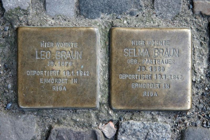 Stolpersteine für Selma und Leo Braun