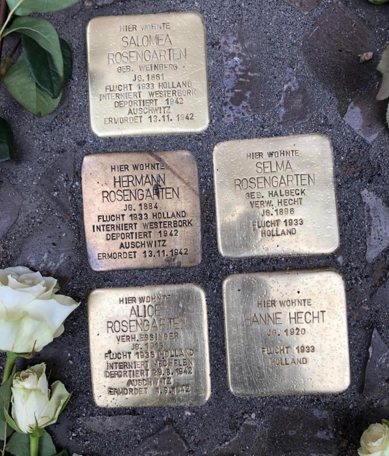 Stolpersteine Familie Rosengarten © S. Davids
