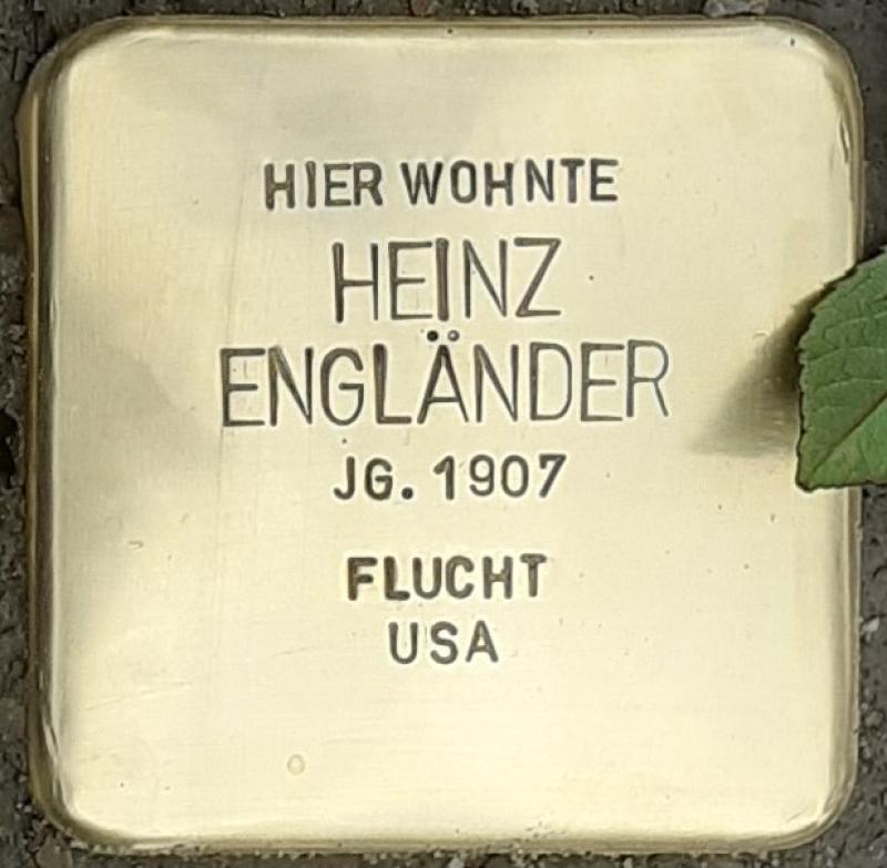 Stolperstein Heinz Engländer - Foto: S. Holzmann