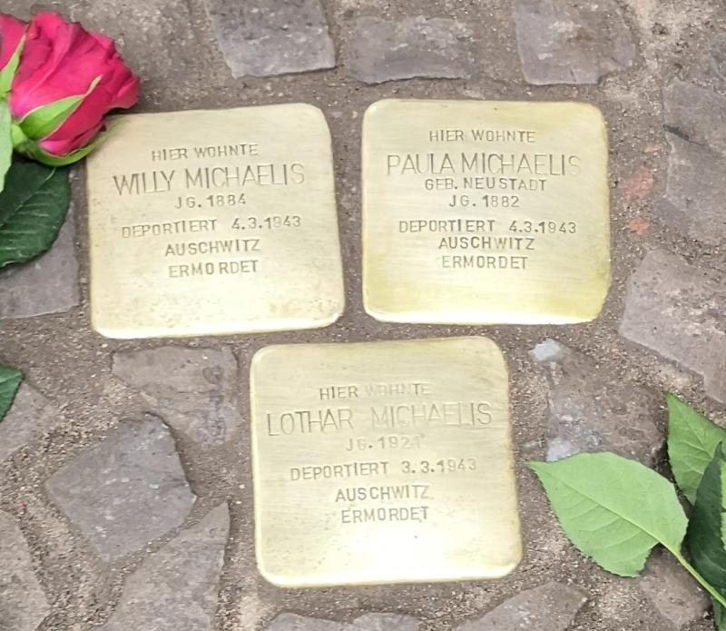Stolpersteine Familie Michaelis © Museum Neukölln